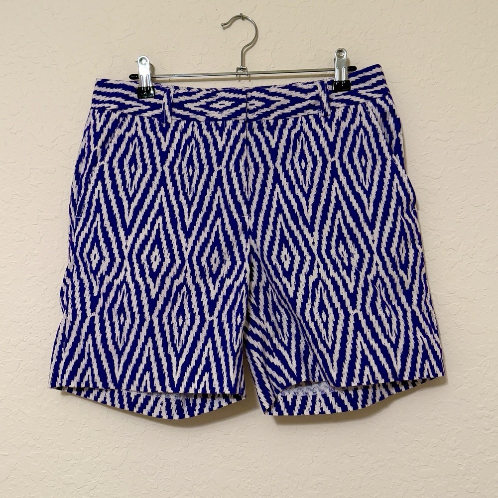 J McLaughlin Chino Shorts Size 6 Purple Cotton Stretchy Preppy Coastal Vacation